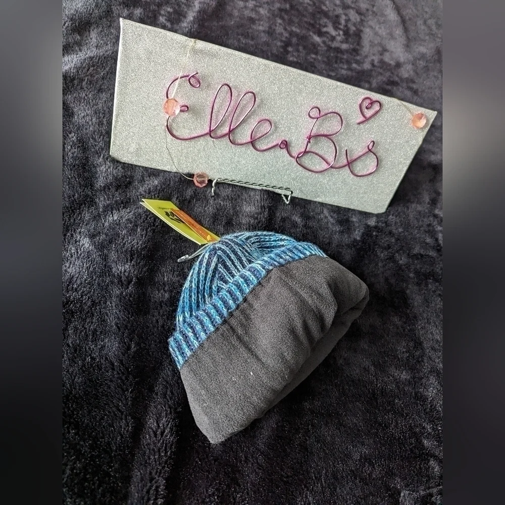NWT All in Motion Girls Blue Fleece Lined Winter Hat